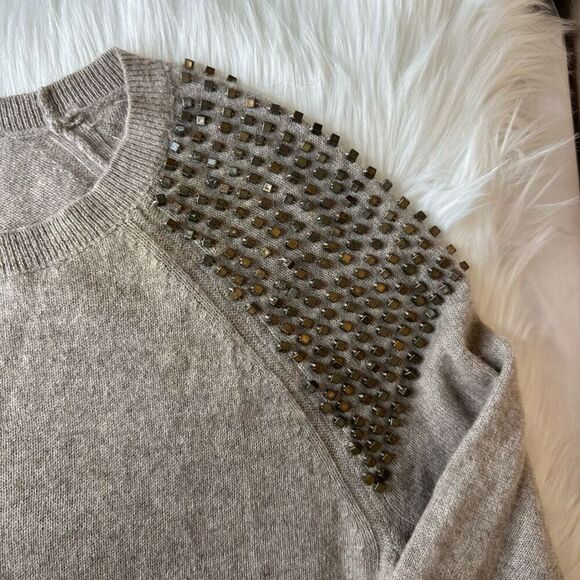 Halogen Embellished Shoulder Cashmere Sweater Size XS - Picture 8 of 16
